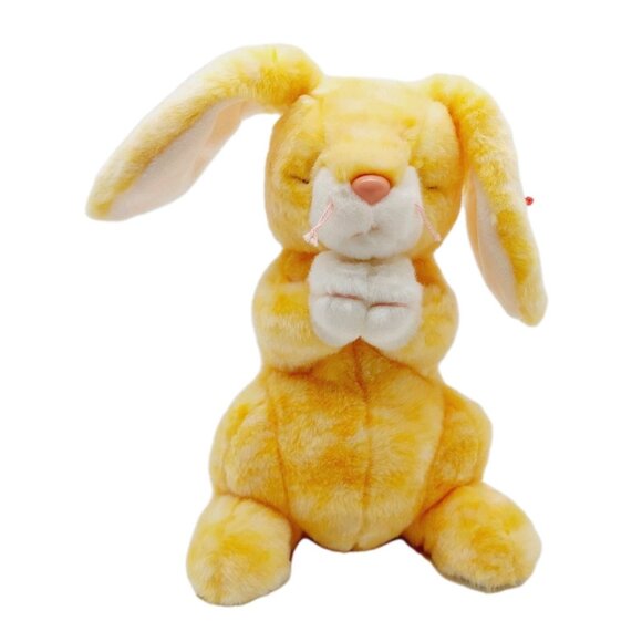 Ty Beanie Buddies Grace Praying Bunny Rabbit 12" Stuffed Animal 2000 Yellow - Picture 1 of 9